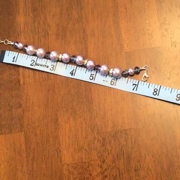 Purple bracelet and earrings set - Picture 3 of 5